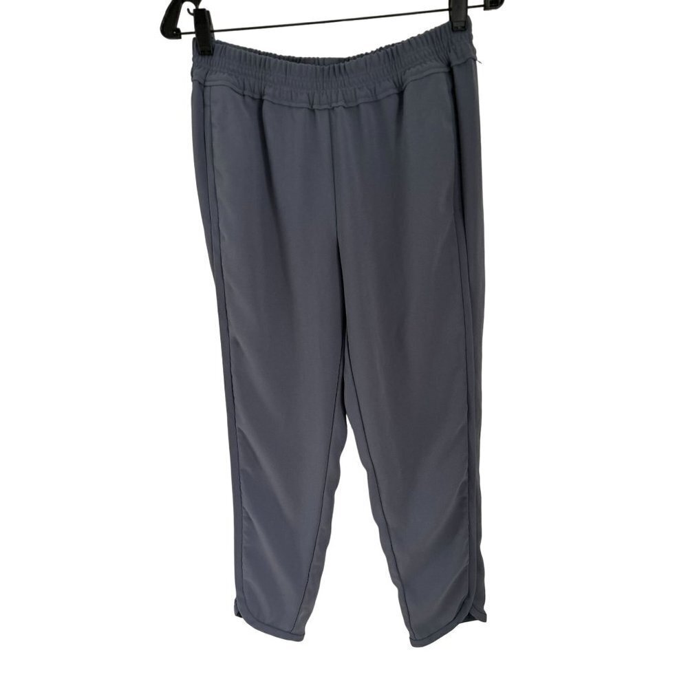 Women's Pull-up Pants Comfort Casual Gray Capri Gray Lavender Size 8